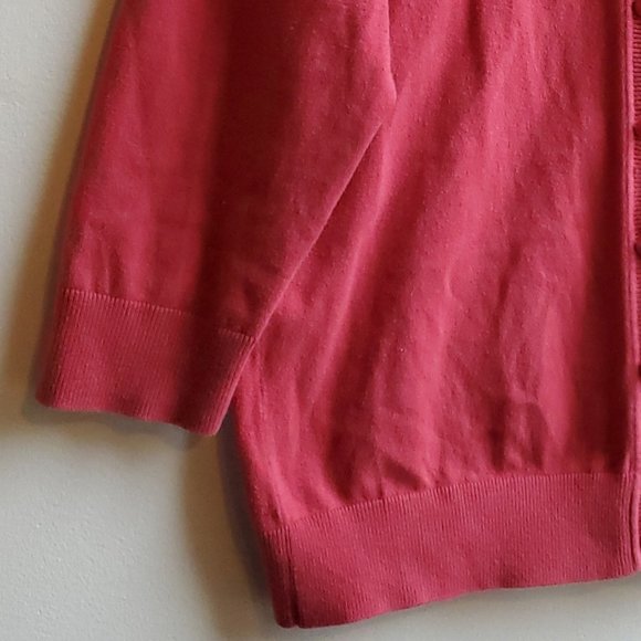 Talbots Salmon Button Down Cardigan Size Petite Medium - Picture 3 of 16
